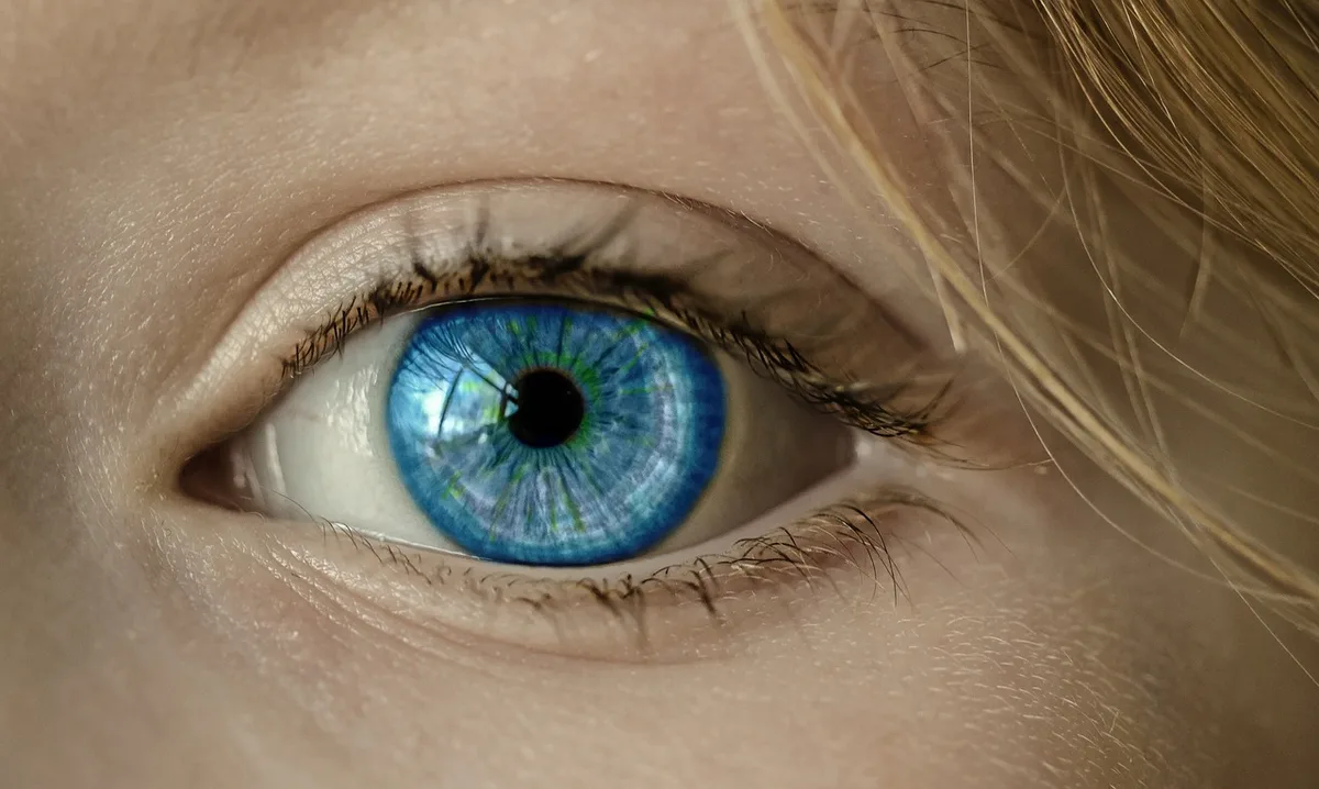 Visage au réveil avec paupières légèrement gonflées