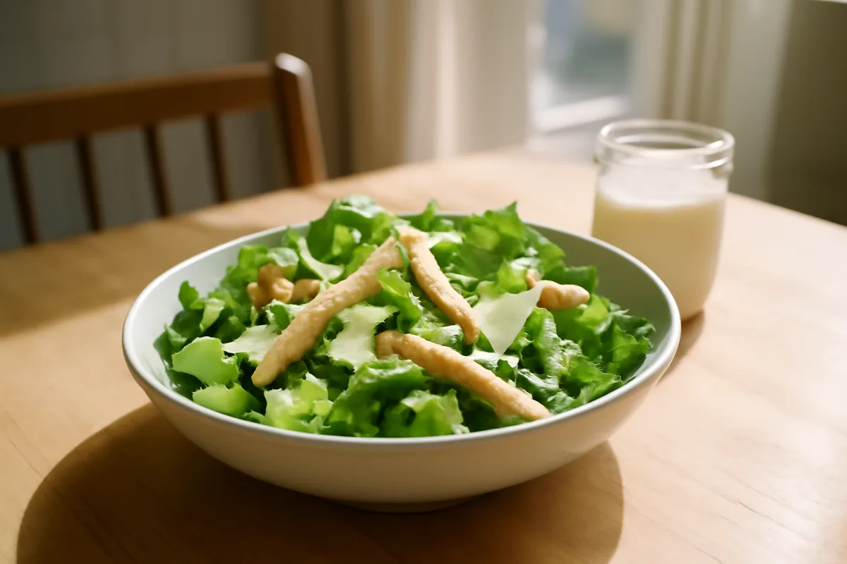 Recette salade César légère : facile et moins calorique, notée 4,8/5 sur Marmiton